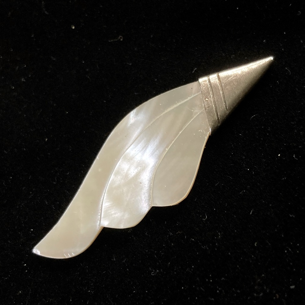 Mother of Pearl, sterling pendant
